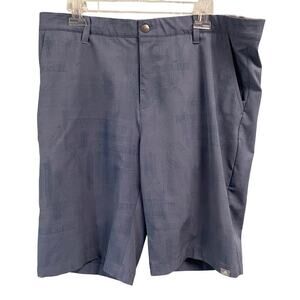 Adidas Performance Golf Shorts Size 36 Blue Flat Front Pattern Athletic